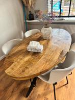 Mango houten eettafel 160, Huis en Inrichting, Tafels | Eettafels, Zo goed als nieuw, 150 tot 200 cm, Vier personen, Ovaal