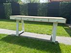 VT wonen houten bureau met 4 lades, Ophalen, Gebruikt, Bureau