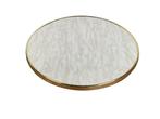 Tafelblad marmerlook met messing rand, Info@edvonline.nl, Nieuw, Ophalen of Verzenden, Inductorstraat 9b Veenendaal