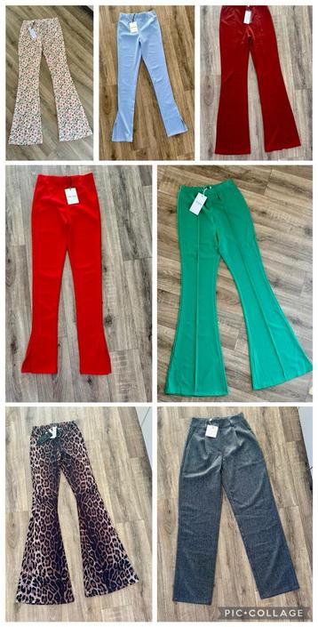 Nieuwe flared broeken 27 restpartijtje meerdere maten ambika beschikbaar voor biedingen