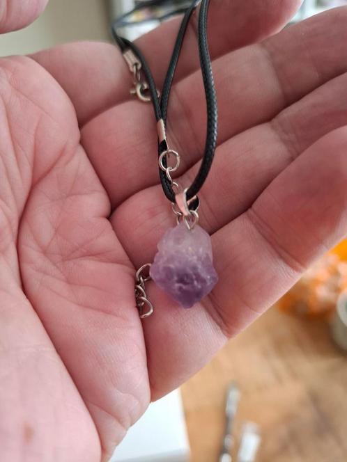 Partij Amethist kettingen (10 stuks), Sieraden, Tassen en Uiterlijk, Kettingen, Nieuw, Steen of Mineraal, Paars, Met edelsteen