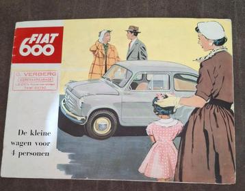 Fiat 600 Brochure - Origineel! beschikbaar voor biedingen
