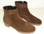 Bruine Suède Hartjes XS enkellaarsjes  7½ wijdte H  (41/41½), Bruin, Lage of Enkellaarzen, Ophalen of Verzenden, Zo goed als nieuw