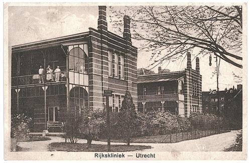958275	Utrecht	Ziekenhuis	Rijkskliniek	1930	Gelopen met post, Verzamelen, Ansichtkaarten | Nederland, Gelopen, Utrecht, 1920 tot 1940