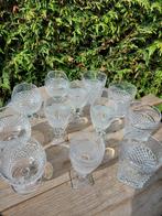 Vintage Kristallen Likeur Glazen Set 12 glazen, Antiek en Kunst, Antiek | Glas en Kristal, Ophalen