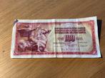 Bankbiljet 100 dinar - Joegoslavië, Ophalen of Verzenden, Joegoslavië, Los biljet