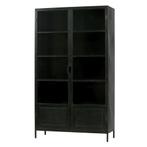 Zwart stalen kast, 100 tot 150 cm, Ophalen of Verzenden, Zo goed als nieuw, 150 tot 200 cm