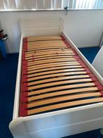 Seniorenbed met elektrisch verstelbare lattenbodem, Ophalen, 90 cm, Eenpersoons, Wit