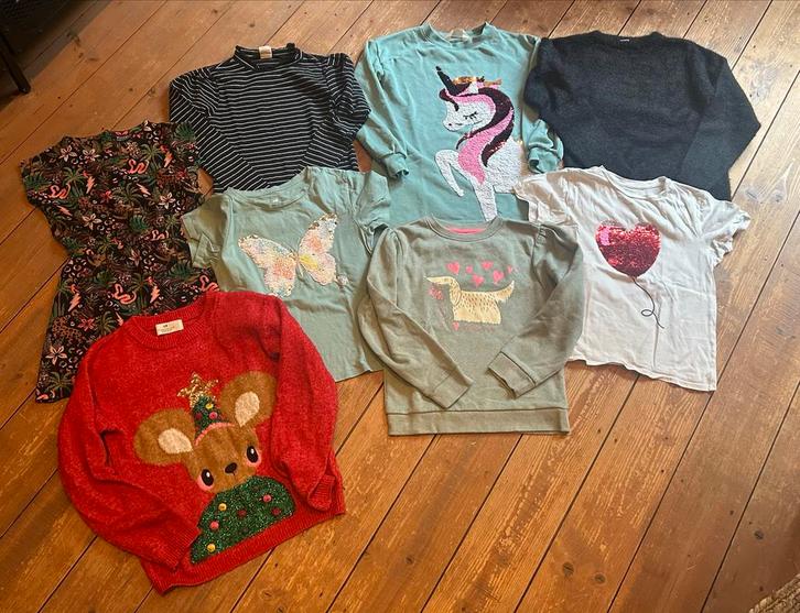 Meisjes kledingpakket 122/128, Kinderen en Baby's, Kinderkleding | Kinder-kledingpakketten, Zo goed als nieuw, Maat 128, Ophalen