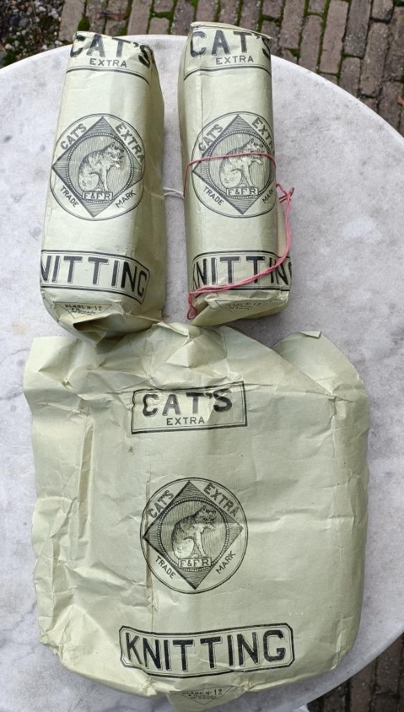 Vintage garen CAT'S EXTRA KNITTING 550 gram katoen nr 12, Hobby en Vrije tijd, Breien en Haken, Nieuw, Breien of Haken, Wol of Garen