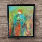 Schilderij roodharige vrouw moeder met kind natuur Gaia, Ophalen of Verzenden
