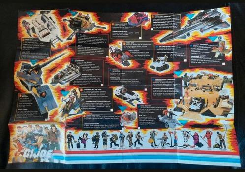 GI Joe Nederlandse / Franse uitvouwbare folder/poster 1988, Verzamelen, Poppetjes en Figuurtjes, Zo goed als nieuw, Ophalen of Verzenden