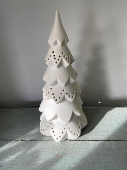 Kerstdecoratie Sissy Boy. Kerstboom wit aardewerk theelicht, Diversen, Kerst, Zo goed als nieuw, Ophalen
