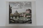 Rome Vaticaan 1742 H. Spilman handgekleurde kopergravure G28, Antiek en Kunst, Kunst | Etsen en Gravures, Verzenden