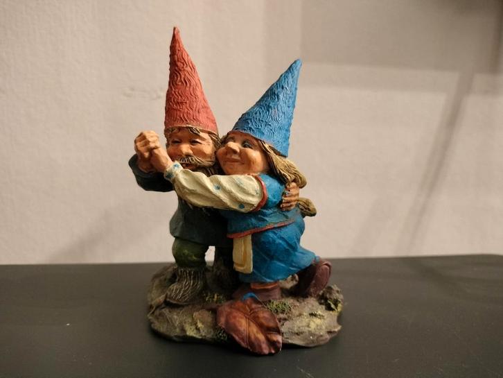 Rien Poortvliet Kabouters Fryda & Fred Dansend, Tuin en Terras, Tuinbeelden, Gebruikt, Tuinkabouter, Kunststof, Ophalen of Verzenden