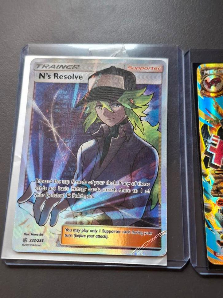 Zeldzame Pokemon Kaart - N's Resolve, Hobby en Vrije tijd, Verzamelkaartspellen | Pokémon, Gebruikt, Meerdere kaarten, Foil, Ophalen of Verzenden
