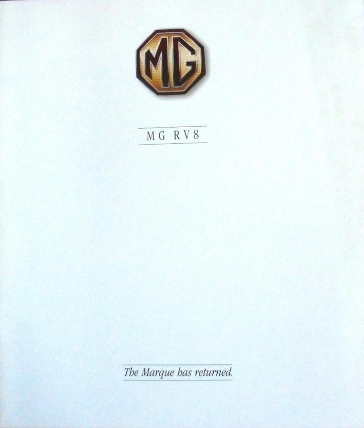 Mooie brochure MG RV8 1994. 20 pagina's., Boeken, Auto's | Folders en Tijdschriften, Zo goed als nieuw, Overige merken, Ophalen of Verzenden