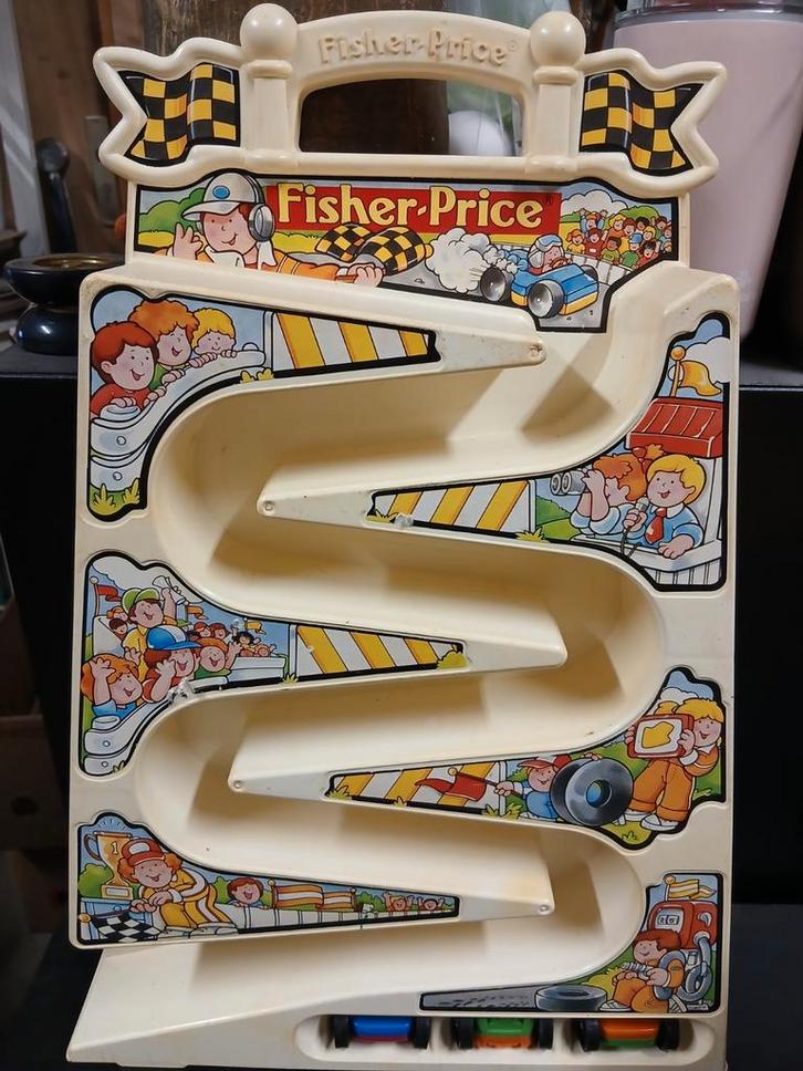 Vintage Fisher-Price Racebaan, Kinderen en Baby's, Speelgoed | Overig, Gebruikt, Jongen of Meisje, Ophalen of Verzenden