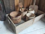 Leuke grote oude houten zeef / lade, Verzenden