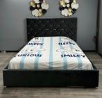 Zwart Stoffen Bed 160x200 cm - Nieuw, Ophalen, Zwart, 200 cm, Stof