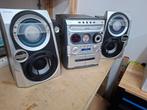 grijs audio set philips cassettedeck en 3xcd en radio en spe, Ophalen of Verzenden, Cd-speler, Philips, Microset