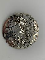 X98 Prachtige zilveren broche letter T, Ophalen of Verzenden, Zilver, Broche