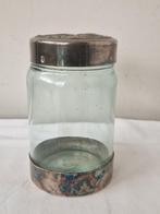 Glazen jampot in verzilverde houder. Jaren 50/60, Huis en Inrichting, Keuken | Servies, Overige materialen, Gebruikt, Overige typen
