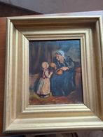 Oude vrouw en kind schilderij, Antiek en Kunst, Kunst | Schilderijen | Klassiek, Ophalen
