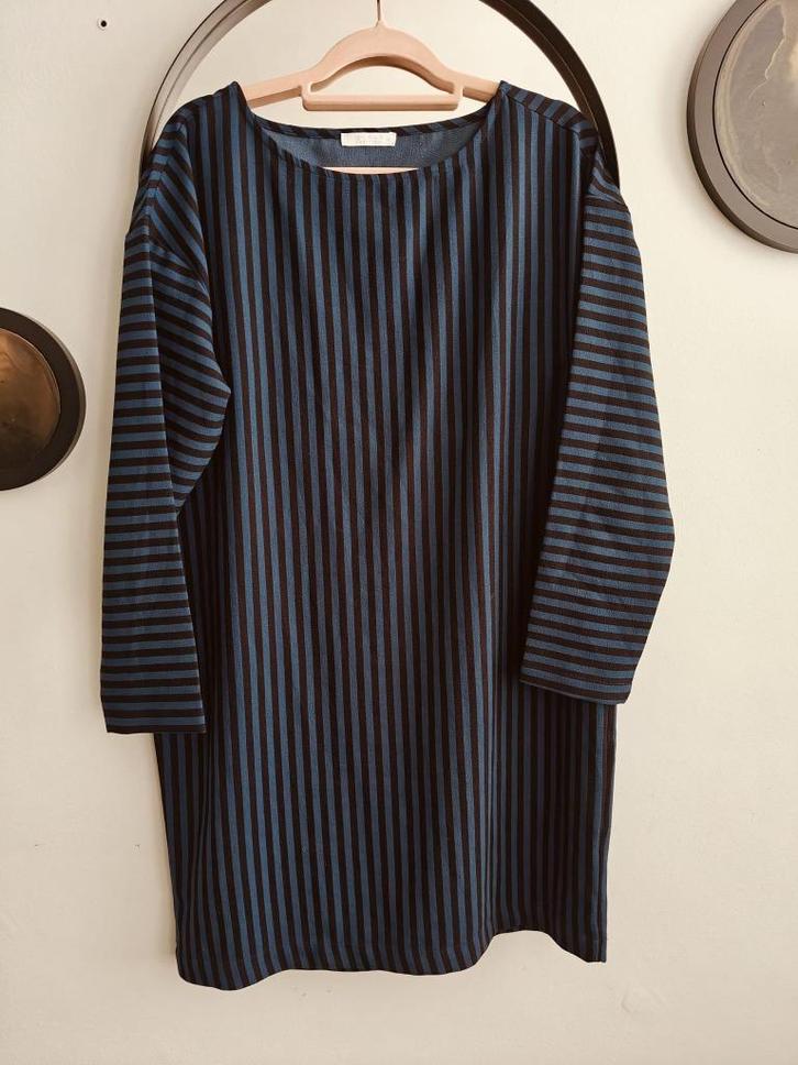 By Bar gestreepte jurk, Kleding | Dames, Jurken, Zo goed als nieuw, Maat 46/48 (XL) of groter, Zwart, Boven de knie, Ophalen of Verzenden