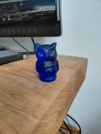 Kobalt Blauw Glazen Uil Decoratie 5,5cm, Ophalen of Verzenden