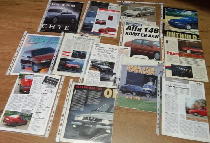 Stapeltje Alfa Romeo oude vintage testen verslagen, Boeken, Auto's | Folders en Tijdschriften, Zo goed als nieuw, Alfa Romeo, Ophalen of Verzenden
