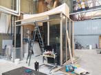 11 getinte glasplaten ongeveer 3,5 x 1m, Doe-het-zelf en Verbouw, Glas en Ramen, Ophalen, Gebruikt, 80 tot 120 cm, 160 cm of meer