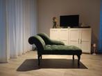 Canapétje velvet groen., Huis en Inrichting, Banken | Bankstellen, Minder dan 75 cm, Ophalen of Verzenden, Zo goed als nieuw, Rechte bank