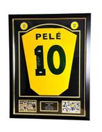 Pelé Gesigneerd Ingelijst Voetbalshirt Brazil, Verzamelen, Sportartikelen en Voetbal, Nieuw, Shirt, Ophalen of Verzenden, Buitenlandse clubs