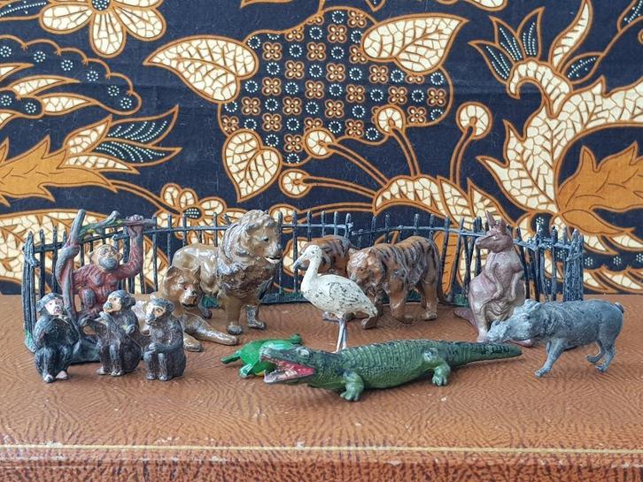 Oud antiek 21 delig dierentuin dieren uit Engeland van tin., Antiek en Kunst, Antiek | Speelgoed, Ophalen of Verzenden