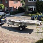 Kalf combitrailer voor laser zeilboot, Watersport en Boten, Ophalen of Verzenden, Gebruikt