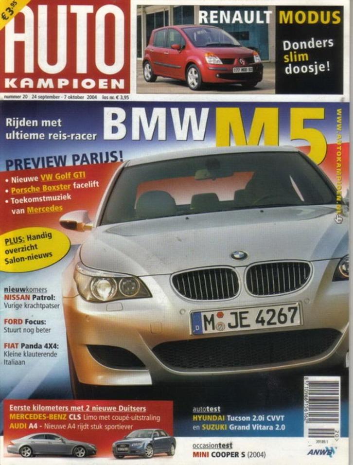 Autokampioen 20 2004 : BMW M5 -  Mercedes Benz CLS - Nissan, Boeken, Auto's | Folders en Tijdschriften, Gelezen, Algemeen, Ophalen of Verzenden