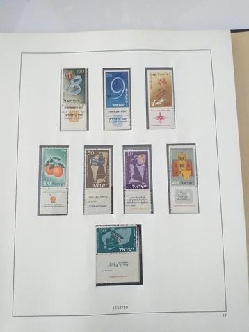 Zeer goed gevuld album van Israël met tab postfris beschikbaar voor biedingen