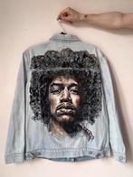 Jimi Hendrix spijkerjas, S. Denim collectors item schilderij, Verzenden, Gedragen, Maat 36 (S), Blauw