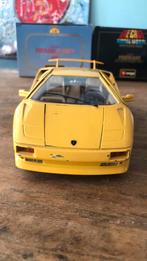 Lamborghini diablo Geel, Hobby en Vrije tijd, Modelauto's | 1:18, Ophalen of Verzenden, Gebruikt, Auto, Bburago