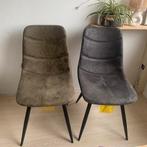 Groen en grijze eettafel stoelen van MX sofa, Overige materialen, Twee, Zo goed als nieuw, Grijs
