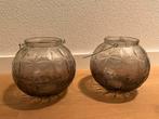 Vaas / waxinelichthouder groot, Overige kleuren, Ophalen of Verzenden, Minder dan 50 cm, Glas