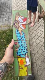 Vintage Kersmiche wandkunst clown bayer, Antiek en Kunst, Ophalen of Verzenden