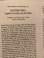 Zr vd Hulst 1916 Ooster Blokker Oosterblokker overl Tilburg, Ophalen of Verzenden, Bidprentje