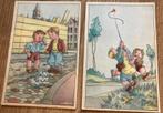Oude kinderkaarten (jaren 30/40) Karel Links - 2 stuks, Ophalen of Verzenden, Voor 1920, Gelopen, Zuid-Holland