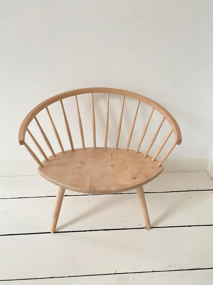 Stolab Arka Fauteuil - Yngve Ekstrom Design, Huis en Inrichting, Stoelen, Gebruikt, Eén, Hout, Bruin, Ophalen of Verzenden