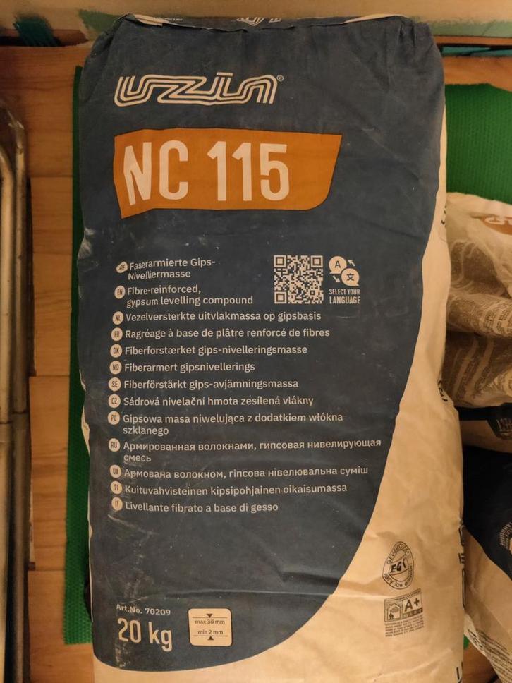 UZIN NC 115 Egalisatie - 3 zakken (60kg), Doe-het-zelf en Verbouw, Vloerdelen en Plavuizen, Nieuw, Overige typen, Overige materialen