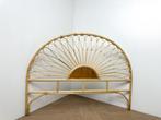 Vintage look rotan hoofdbord tweepersoonsbed, twijfelaar, Ophalen, Tweepersoons, Zo goed als nieuw, 200 cm