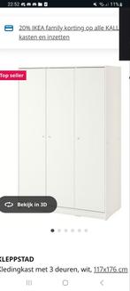 KLEPPSTAD Kledingkast - Wit - 3 Deuren, Huis en Inrichting, Kasten | Kledingkasten, Overige materialen, 100 tot 150 cm, Nieuw