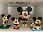 4 mickey mousefiguren van mini-bouwblokjes, Ophalen, Mickey Mouse, Zo goed als nieuw, Beeldje of Figuurtje